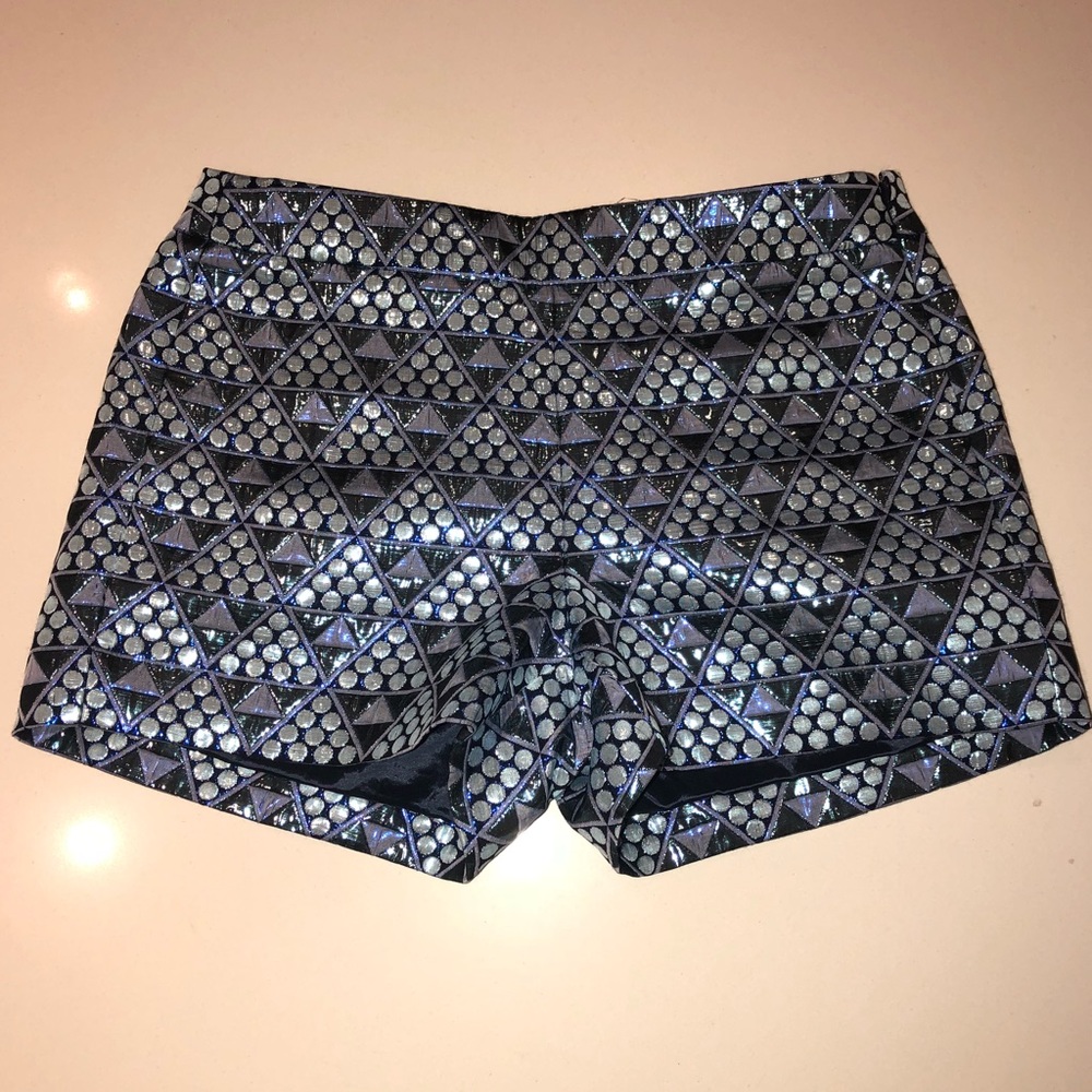 JCREW GORGEOUS BLUE BROCADE SHORTS😍💙